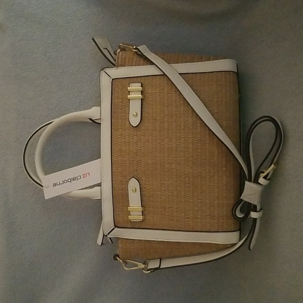Liz Claiborne Satchel - White & Tan